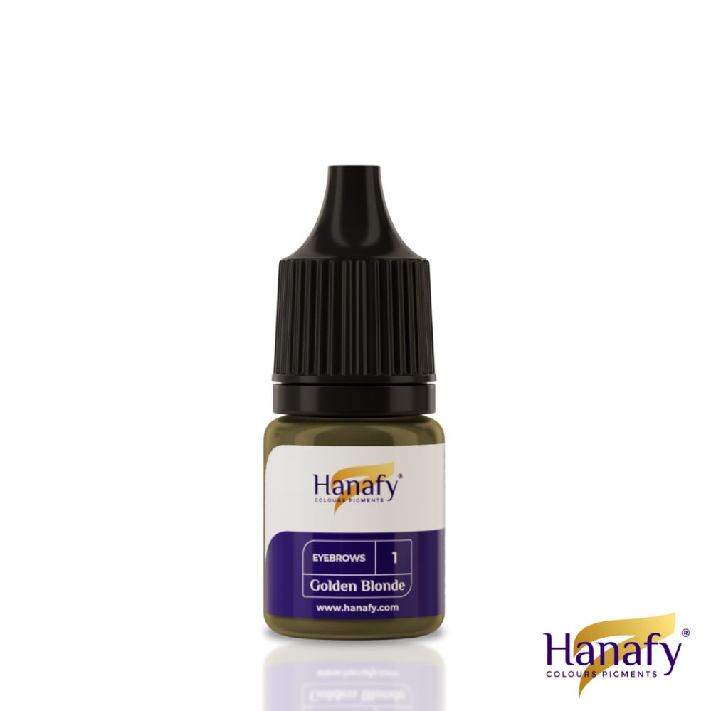 Пигмент для татуажа бровей №1 GOLDEN BLONDE 5мл - HANAFY