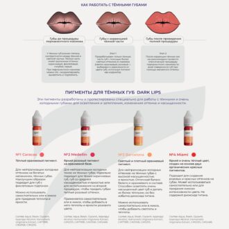 Pigment p/u micropigmentare buzelor DARK LIPS №4 MIAMI 5ml - HANAFY - imagine 2