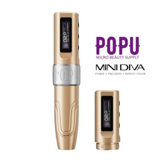 POPU MINI DIVA x2 EXTRA BATTERIES - CHAMPAGNE Wireless Makeup Pen (Stroke 3.0mm)