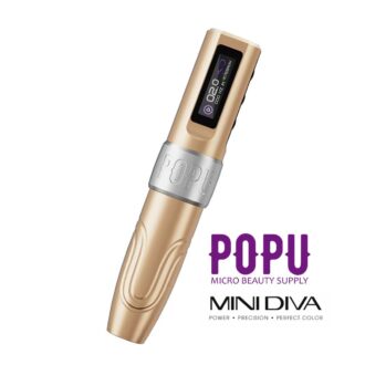 POPU MINI DIVA x2 EXTRA BATTERIES - CHAMPAGNE Wireless Makeup Pen (Stroke 3.0mm) - imagine 2