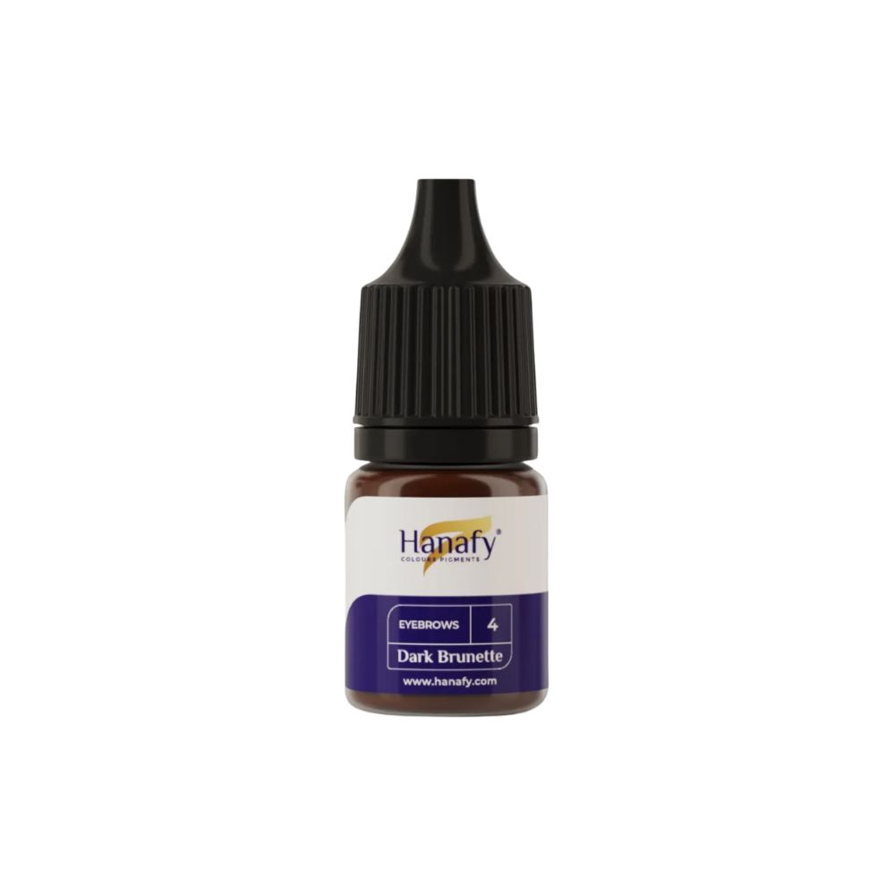 Pigment p/u micropigmentare sprincenelor №4 DARK BRUNETTE 5ml - HANAFY