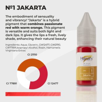 Pigment p/u micropigmentare buze PASSION PALETTE №1 JAKARTA by JULIA VASILEVA 5ml - HANAFY - imagine 2