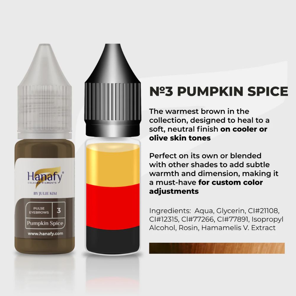 Pigment p/u micropigmentare sprincenelor №3 PUMPKIN SPICE by JULIE KIM 5ml - HANAFY - imagine 2
