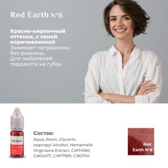 Pigment p/u micropigmentare buzelor №8 RED EARTH 5ml - HANAFY - imagine 2