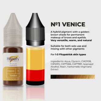 Pigment p/u micropigmentare sprincenelor №1 VENICE by JULIA VASILEVA 5ml - HANAFY - imagine 2