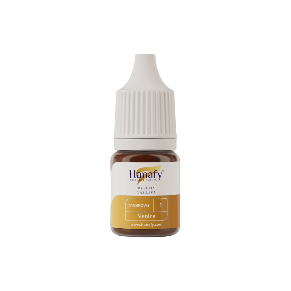 Pigment p/u micropigmentare sprincenelor №1 VENICE by JULIA VASILEVA 5ml - HANAFY