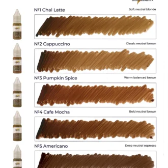 Pigment p/u micropigmentare sprincenelor PULSE EYEBROWS №4 CAFE MOCHA by JULIE KIM 10ml - HANAFY - imagine 3