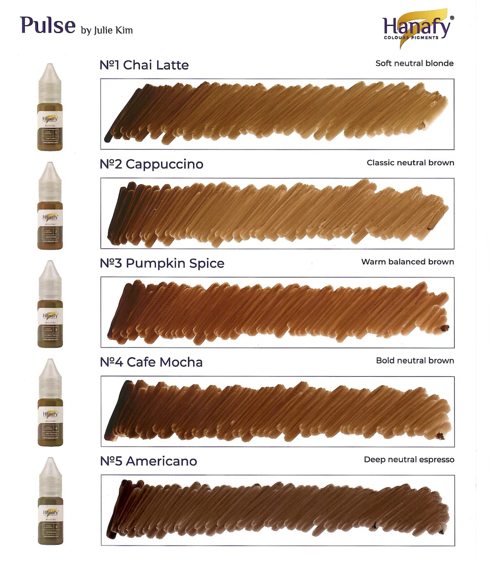 Pigment p/u micropigmentare sprincenelor PULSE EYEBROWS №4 CAFE MOCHA by JULIE KIM 10ml - HANAFY - imagine 3