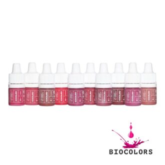 Set pigmenti p/u micropigmentare buzelor 10buc x 3ml - BIOCOLORS