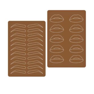 Piele artificiala cu două parti sablon sprincene si buze - EYEBROW AND LIPS DOUBLE-SIDED SKIN A5