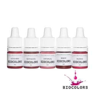 Set pigmenti p/u micropigmentare buzelor №2 5buc x 3ml - BIOCOLORS