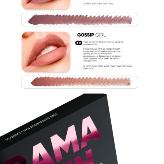 Набор гибридных пигментов для татуажа губ SET DRAMA QUEEN LIPS PEINTO x EVGENIA GERASHCHENKO - 5*5мл — изображение 3