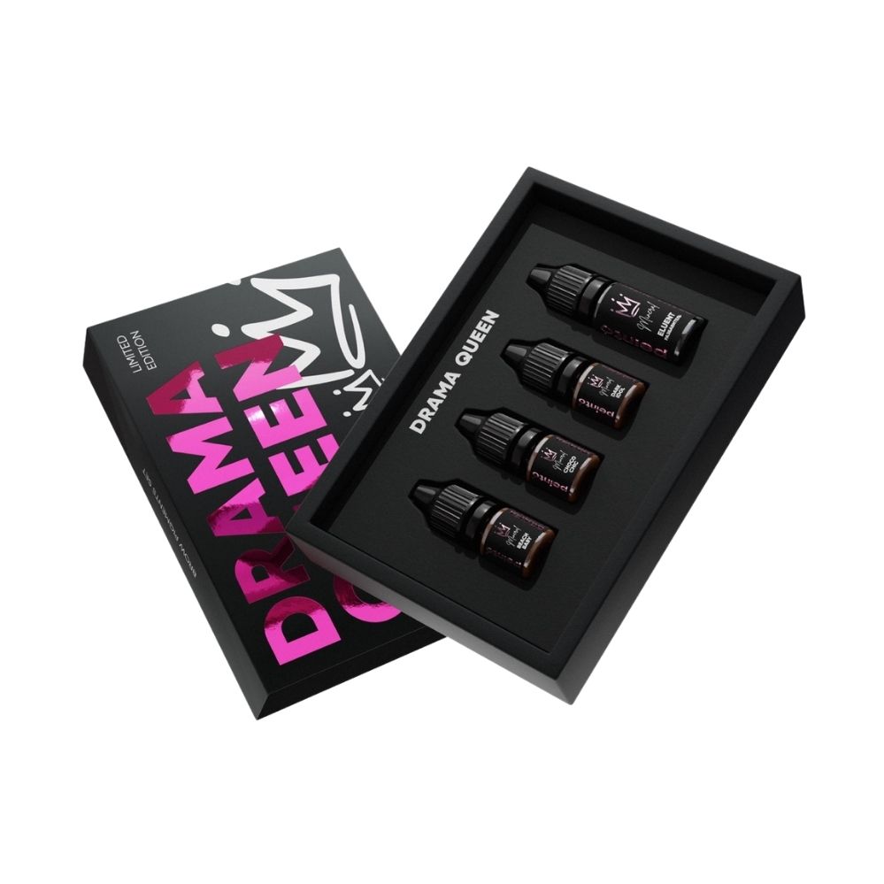 Set pigmentii p/u micropigmentare SET MINERAL DRAMA QUEEN BROWS - PEINTO 3*5ml,1*10ml