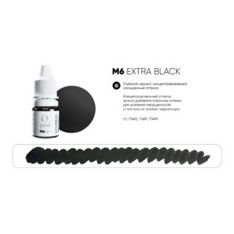 Pigment pu micropigmentare mineral M6 EXTRA BLACK - PEINTO 5ml