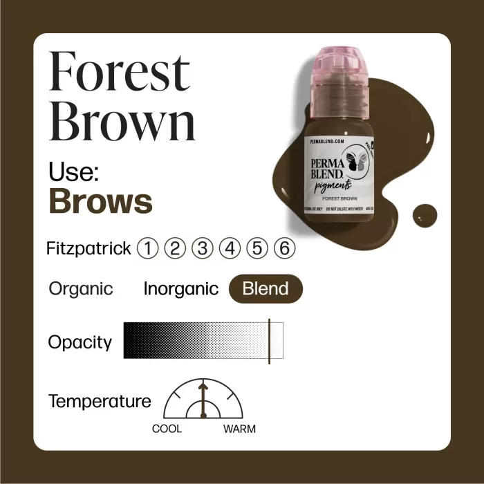 Пигмент для татуажа FOREST BROWN - PERMA BLEND — изображение 2