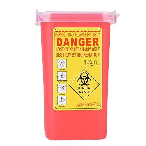 Container pt deseuri intepatoare 1L RED