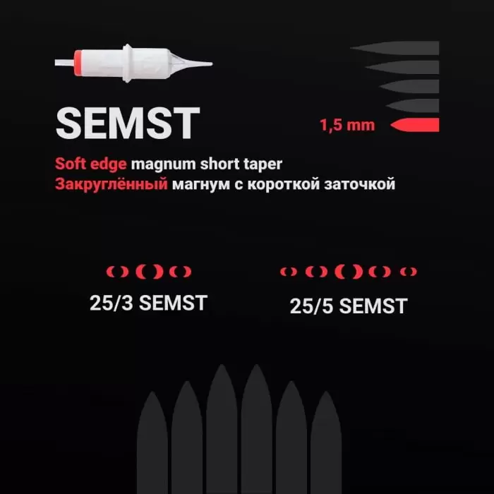 3RM 0.25mm SHORT TAPER (25/3MC/SEMST) Картриджи DEFENDERR — изображение 2