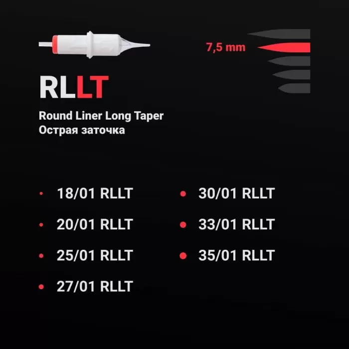 1RL 0.27mm LONG TAPER (27/01RLLT) Картриджи DEFENDERR — изображение 2