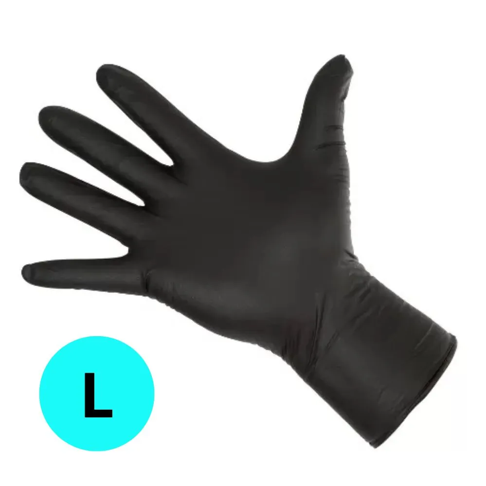 Перчатки NITRILE BLACK - L