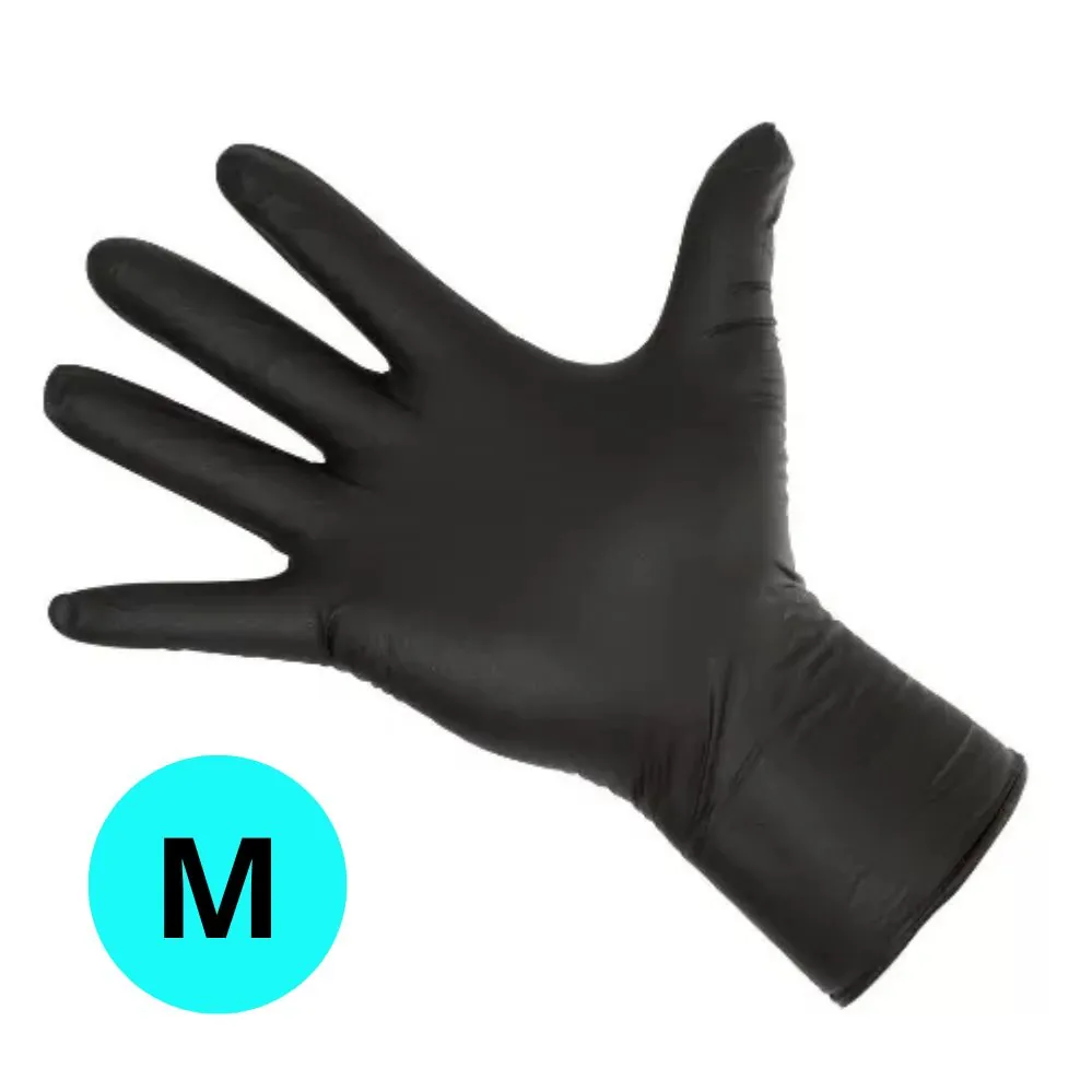Перчатки NITRILE BLACK - M