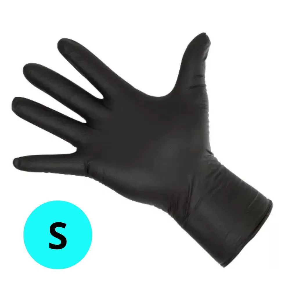 Перчатки NITRILE BLACK - S