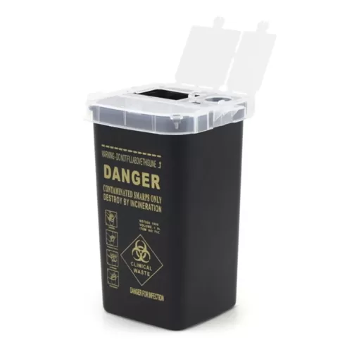 Container pt deseuri intepatoare 1L BLACK