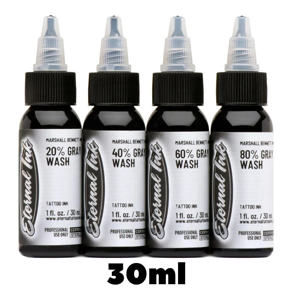 Set Tusuri GRAY WASH SET 4 COLORS by MARSHALL BENNETT 30ml - ETERNAL