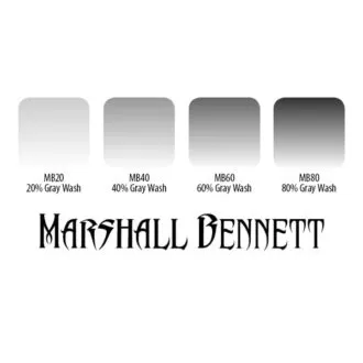 Set Tusuri GRAY WASH SET 4 COLORS by MARSHALL BENNETT 30ml - ETERNAL - imagine 2