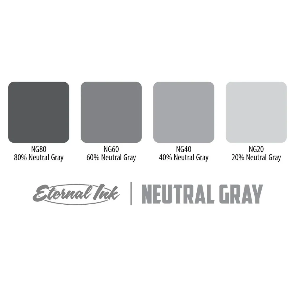 Set Tusuri NEUTRAL GRAY SET 4 COLORS 30ml - ETERNAL - imagine 2