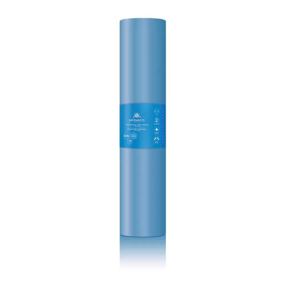 CEARSAF DE UNICA FOLOSINTA  PENTRU PAT - ALBASTRU 60cm*180cm (100buc/rul) - MONACO