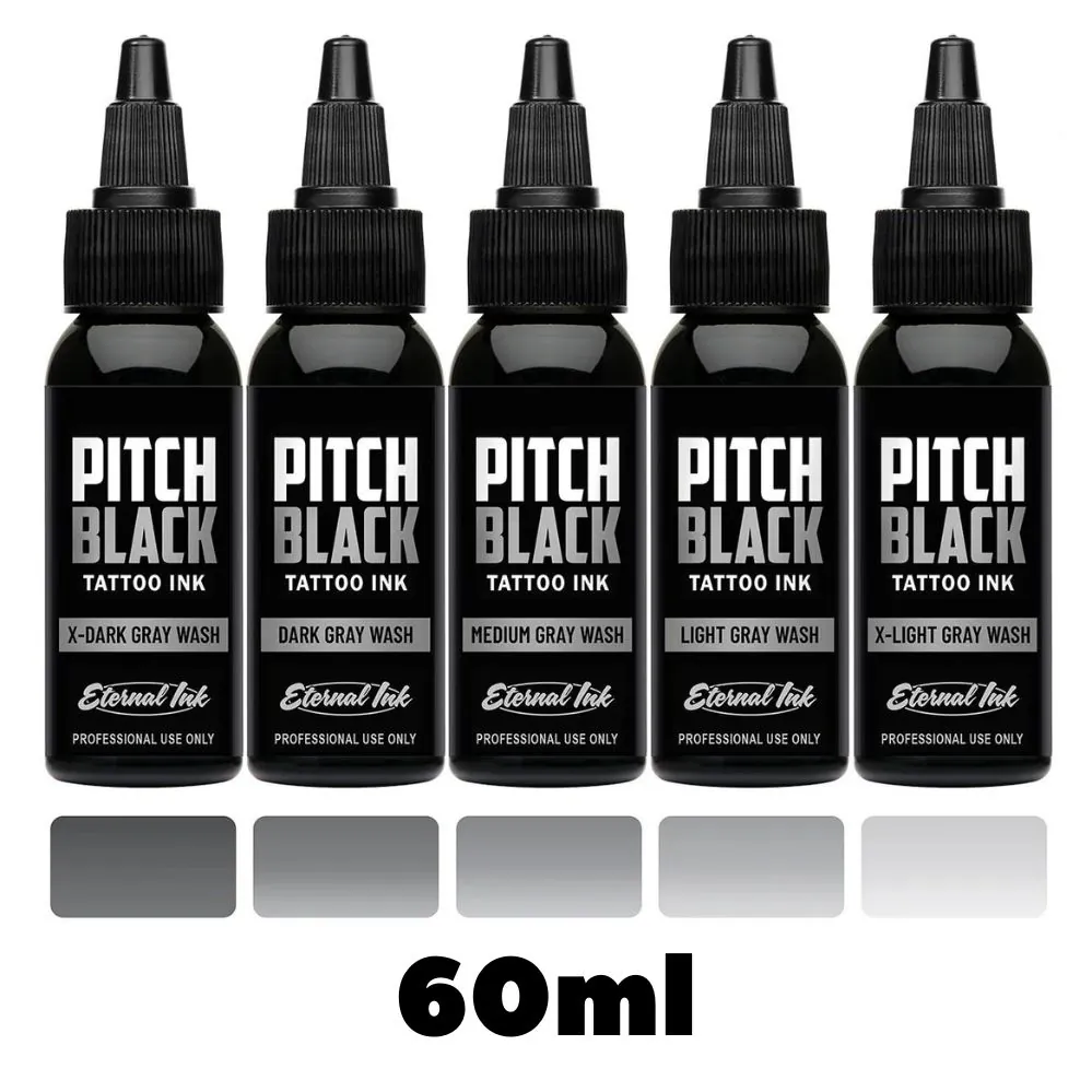 Set Tusuri PITCH BLACK GRAY WASH SET 5 COLORS 60ml - ETERNAL