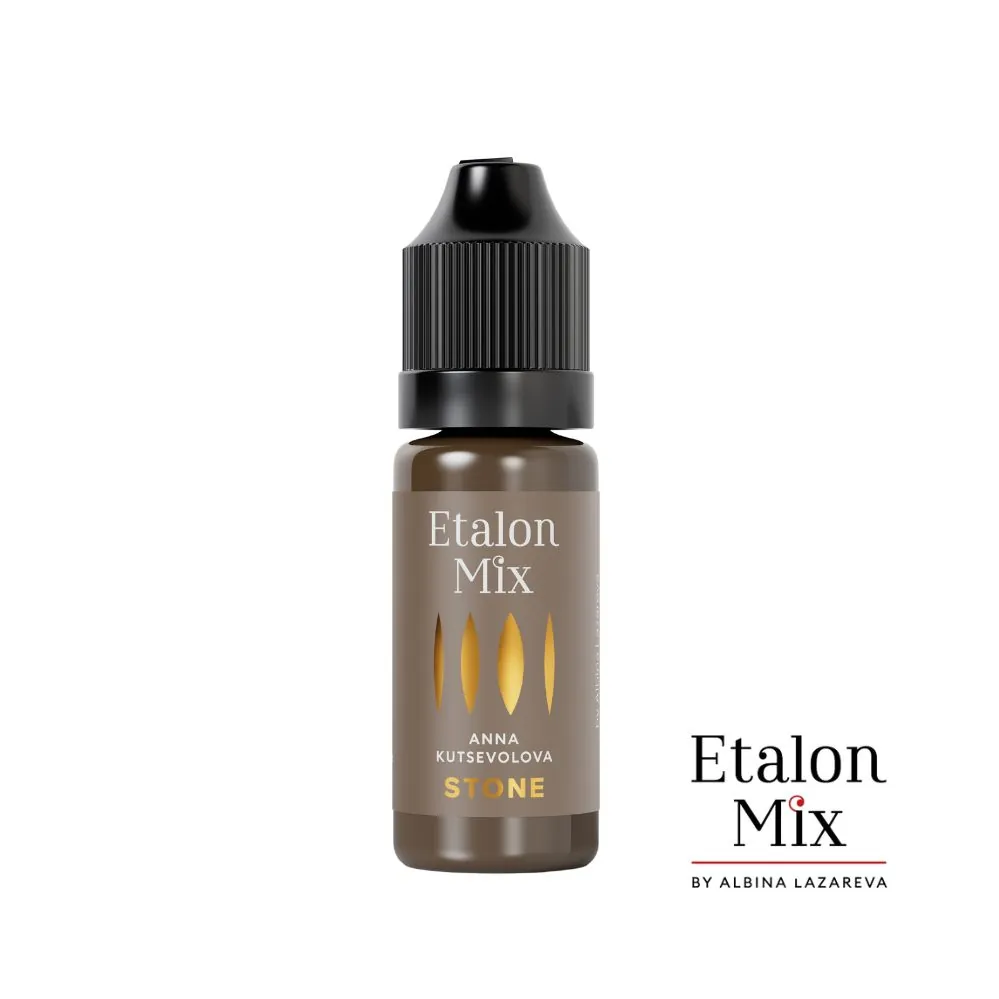 Pigment p/u micropigmentare sprincenelor (fir cu fir) STONE by Anna Kutsevolova 10ml - ETALON MIX