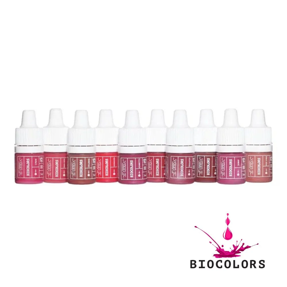 Set pigmenti p/u micropigmentare buzelor 10buc x 3ml - BIOCOLORS