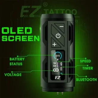 EZ P2S PROx2Power BLACK - Wireless Battery Tattoo Pen 3.5 Stroke - imagine 2