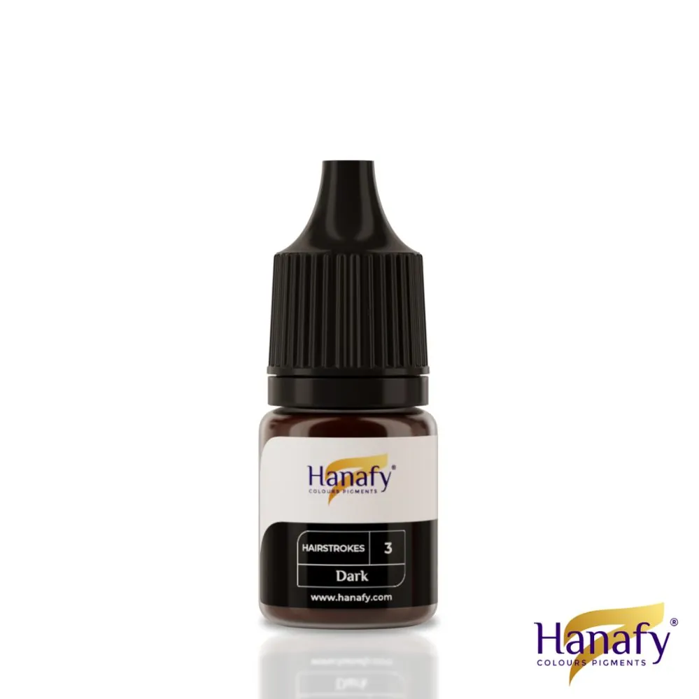 Pigment p/u micropigmentare sprincenelor (fir cu fir) HAIRSTROKES №3 DARK 5ml - HANAFY