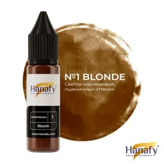 Pigment p/u micropigmentare sprincenelor (fir cu fir) HAIRSTROKES №1 BLONDE 15ml - HANAFY