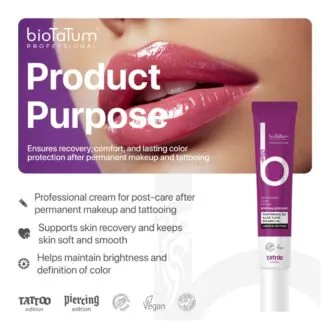 Crema pt ingrijire PMU - PERMANENT CARE CREAM HYPOALLERGENIC "BioTaTum PROFESSIONAL Pharmacy line" - 20ml - imagine 2