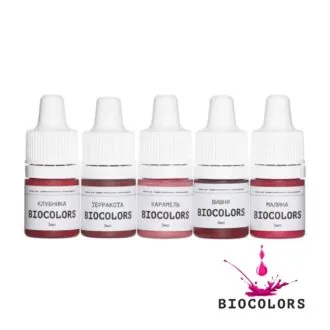 Set pigmenti p/u micropigmentare buzelor №2 5buc x 3ml - BIOCOLORS