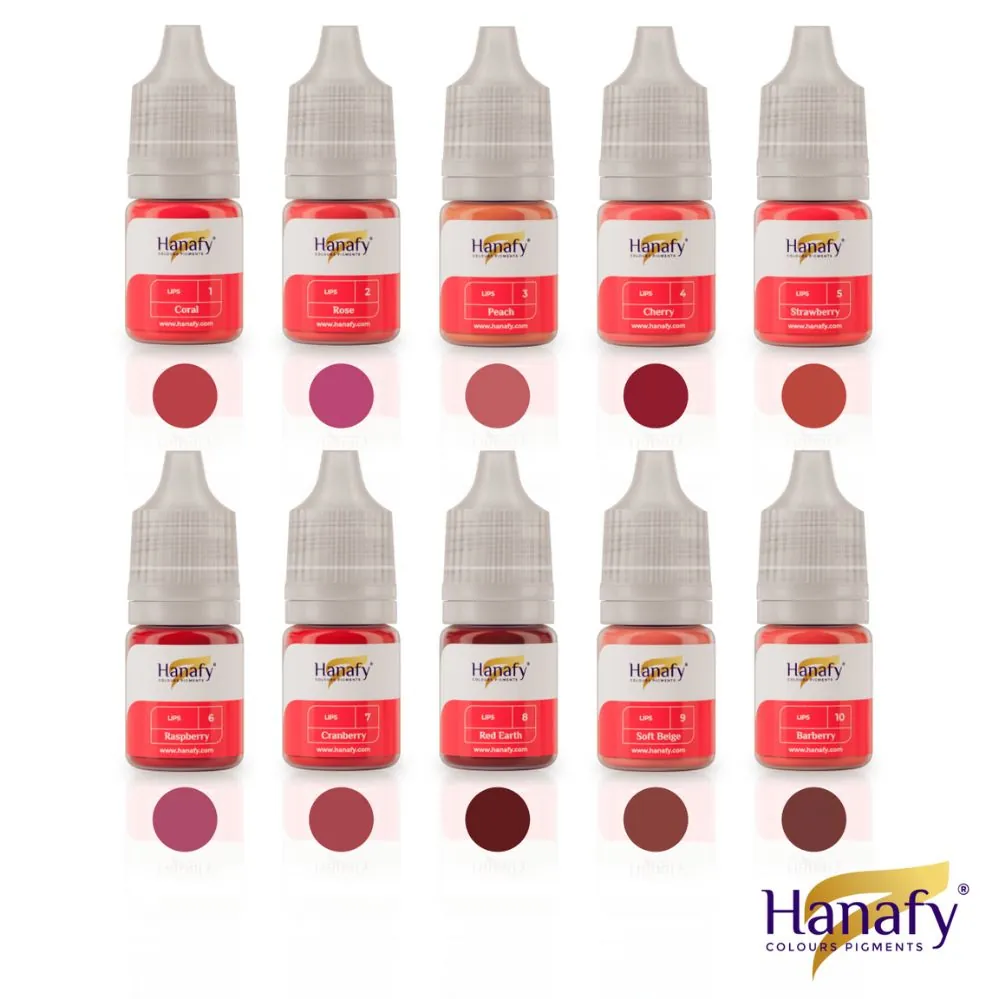 SET "LIPS" p/u micropigmentare MAIN LIPS COLLECTION 5ml*10buc - HANAFY