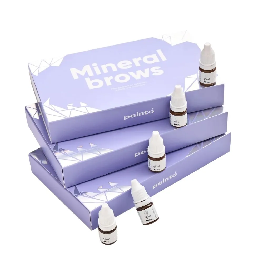 Set pigmentii p/u micropigmentare MINERAL BROWS - PEINTO 5*5ml
